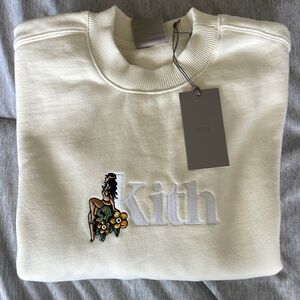 Kith Women’s cream crewneck sweater, Hawaii Exclusive, limited edition, S, NWT